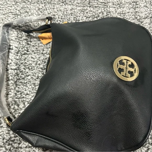Tory Burch Black Leather Shoulder Brand New Tote Bag